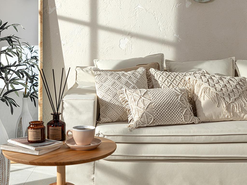 Corso Възглавница С Пълнеж Макраме 38x40 см Екрю