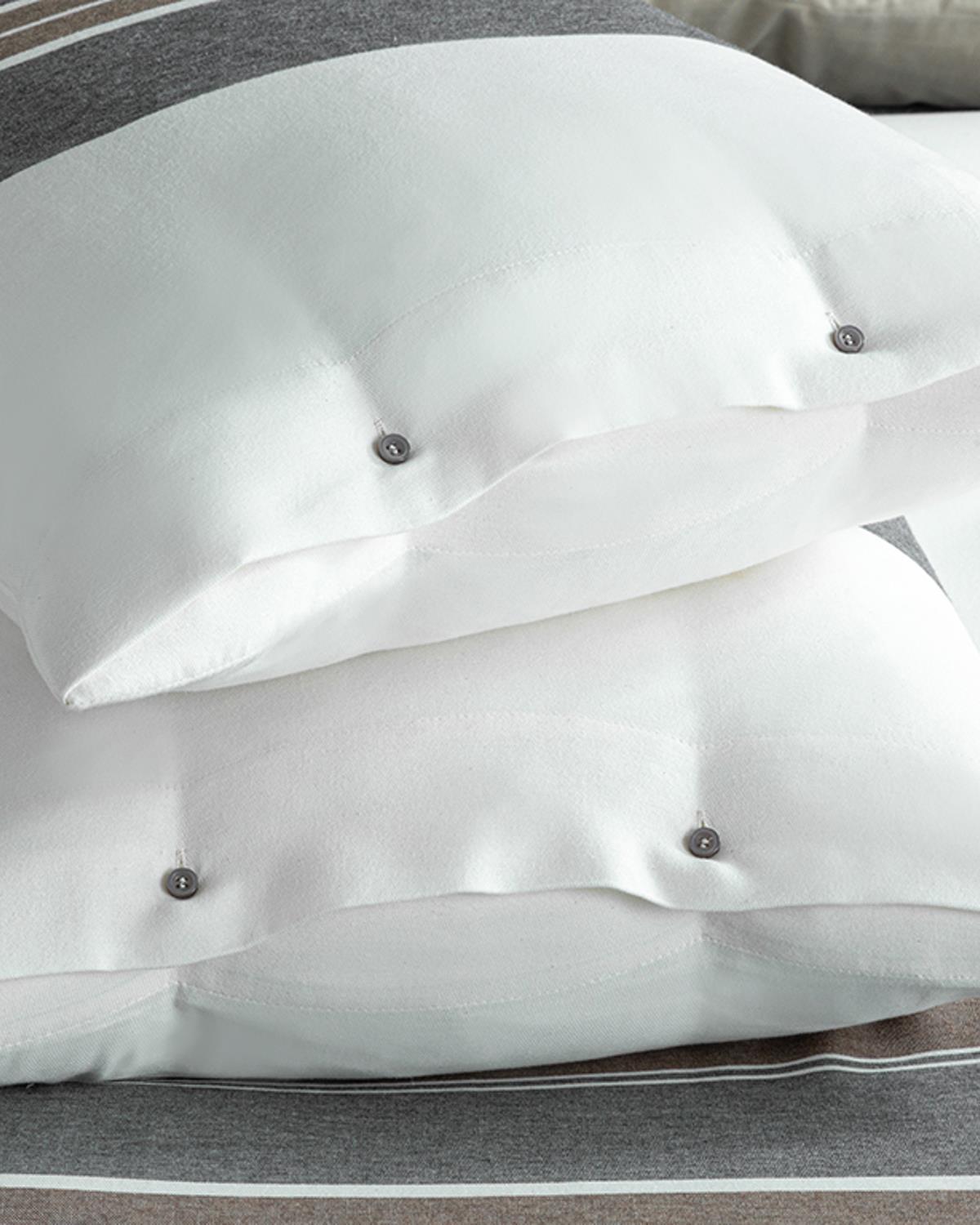 Cosy Stripe Спално Бельо Компле Super King Size, Winter Soft, Кафяво-Антрацит, 260 X 220 Cm