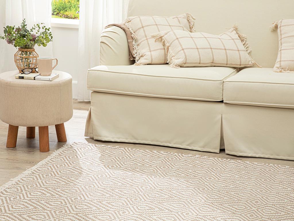 Cotton Diamonds КИЛИМ Тъкан 116x180cm Beige