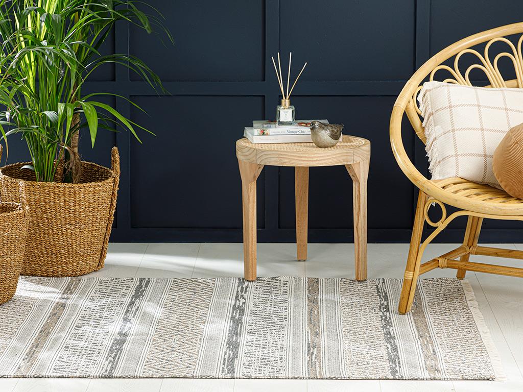 Cotton Modern КИЛИМ Тъкан 151x230 cm Бежово-сиво