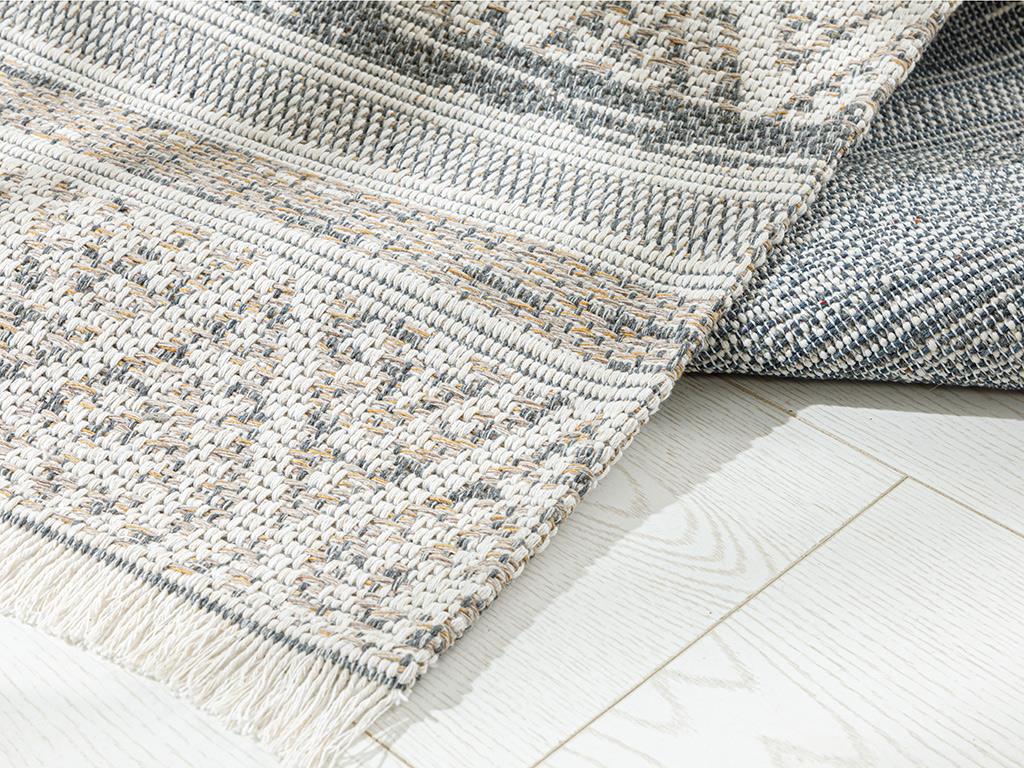 Cotton Modern КИЛИМ Тъкан 151x230 cm Бежово-сиво
