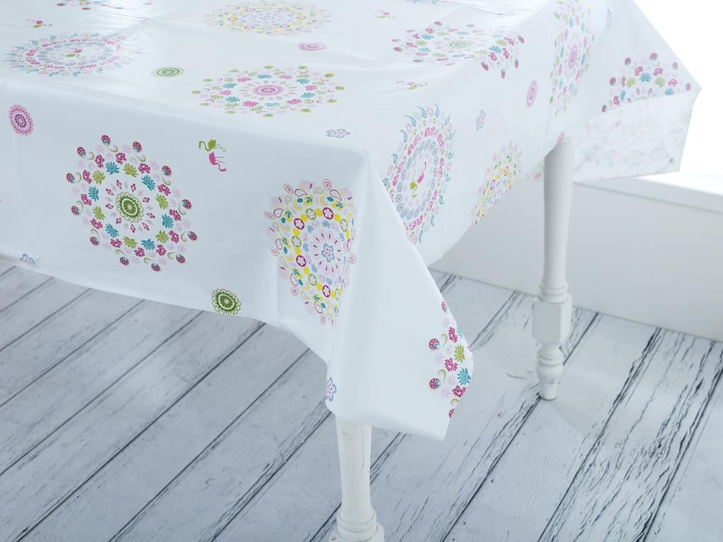 Creole Покривка за Маса ПВЦ 100x140 cm White-Green