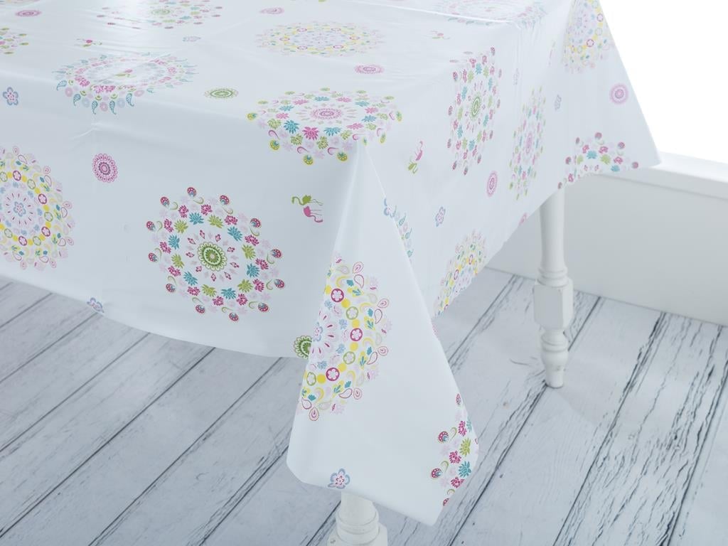 Creole Покривка за Маса ПВЦ 200x140 cm White-Green