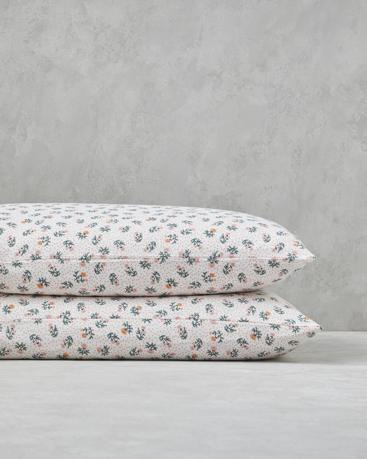 Калъфка За Възглавница 2 бр. Лесно за гладене 50x70 см Зелен - Оранжев