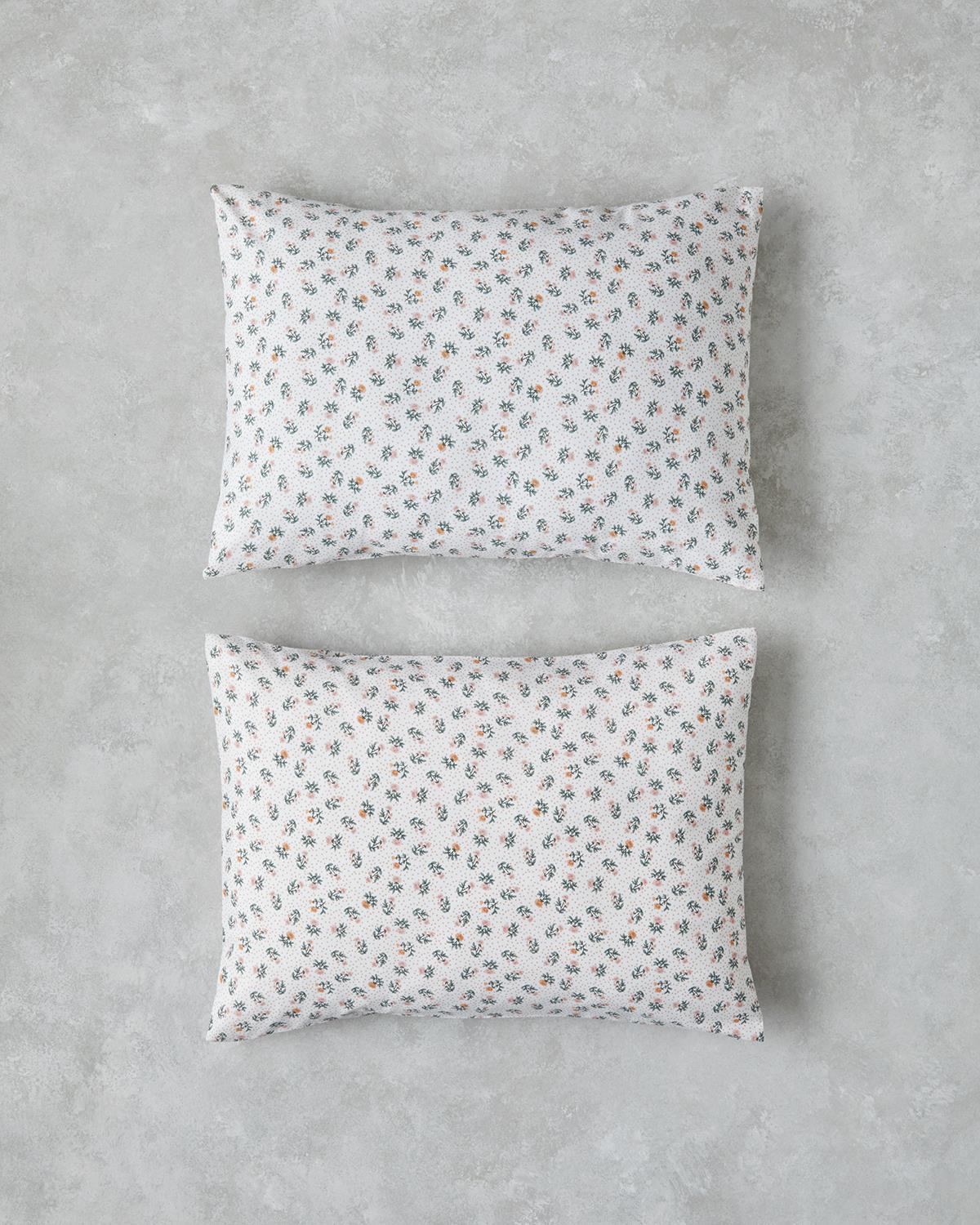 Калъфка За Възглавница 2 бр. Лесно за гладене 50x70 см Зелен - Оранжев