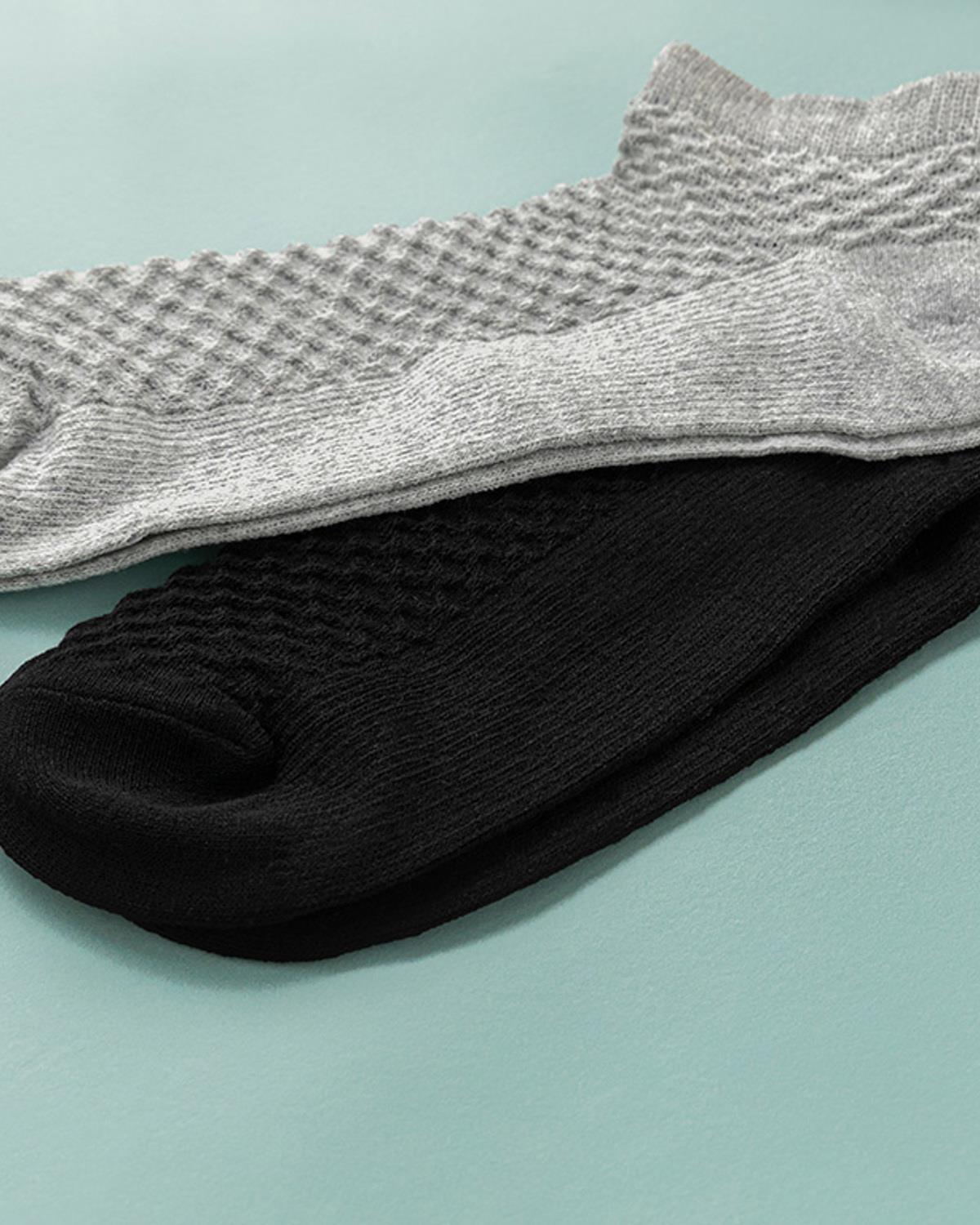 Cruz Чорапи Мъжки 2 Бр., Памучен Полиестер, Черно-Сиво, 40-44