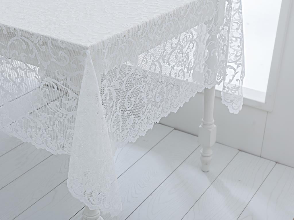 Crystal Покривка за Маса Плетиво 150x150 cm Light Cream