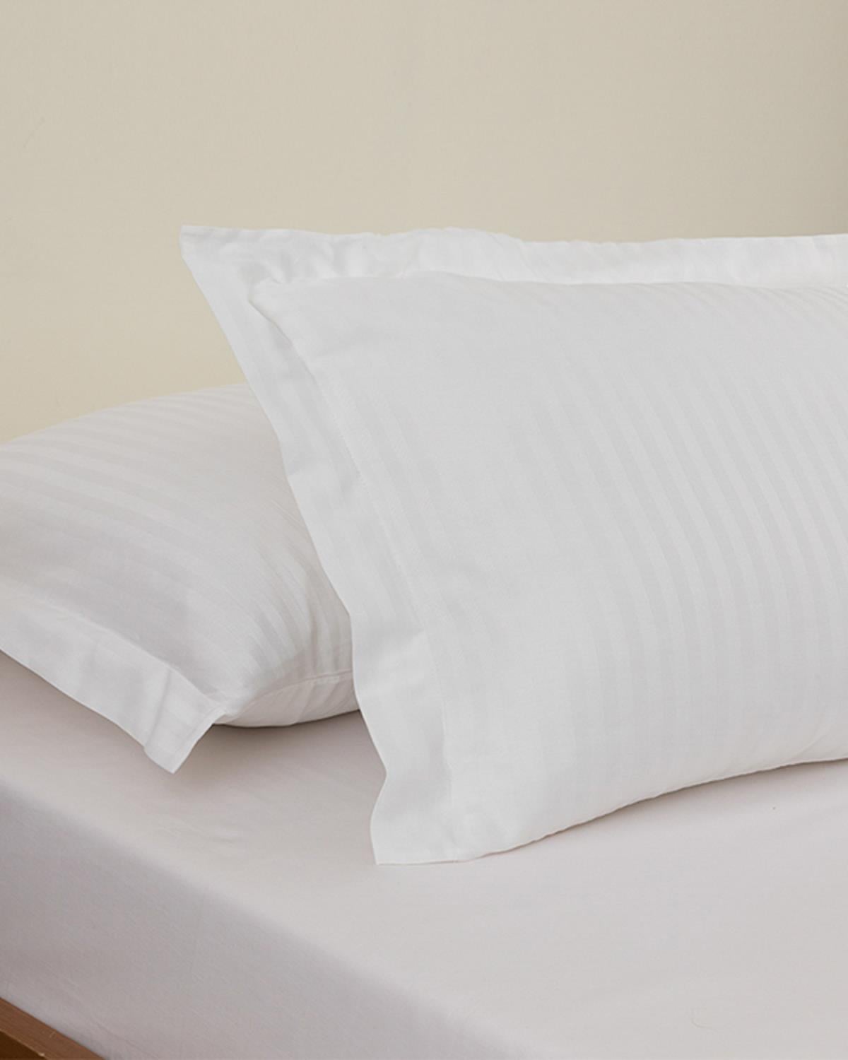 Crystal Кълъфка За Възглавни С Уши 2 Бр., Копринен Кепър, Бяло, 50 X 70 Cm