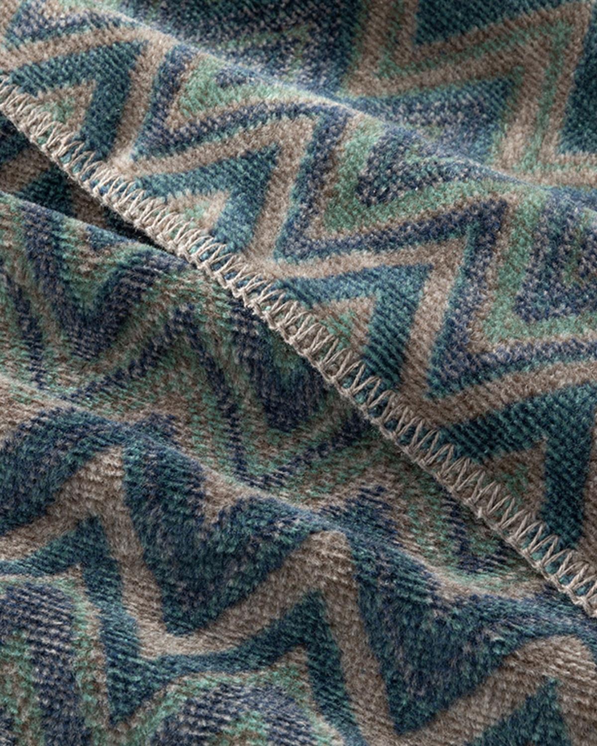 Cult Zigzag Одеяло Двоен Памучен 200x220 см Син