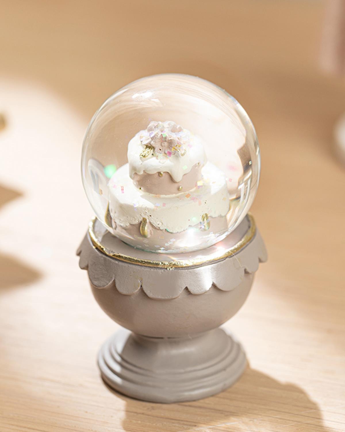 Cupcake Снежен Глобус 5x5x8 см Сив