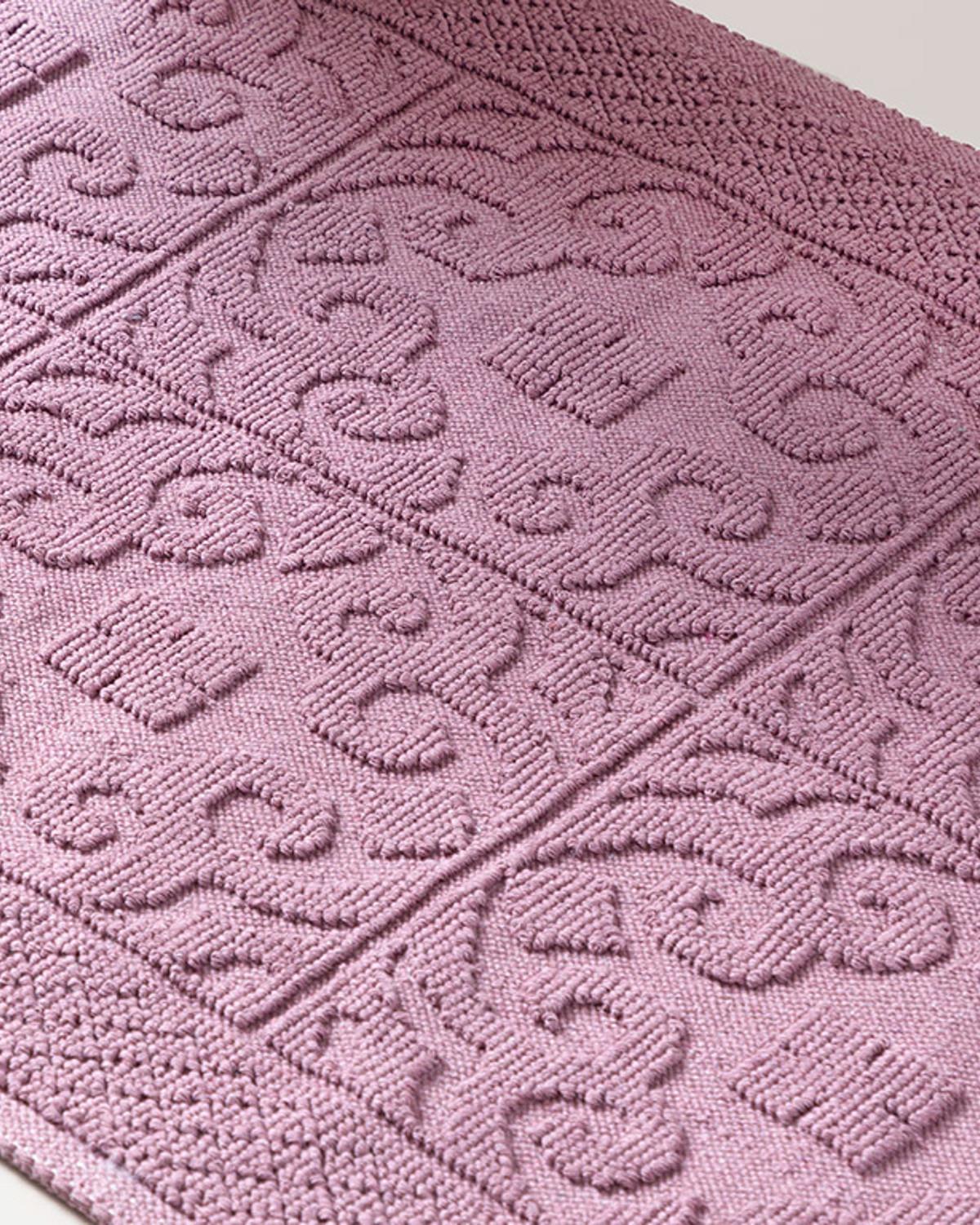 Curl Килим Памучен 60x100 см Пепел от рози