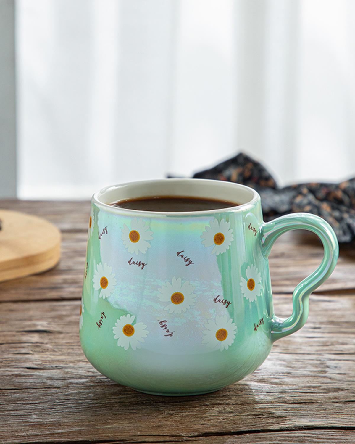 Daisy Чаша Керамика, Зелено, 350 Ml