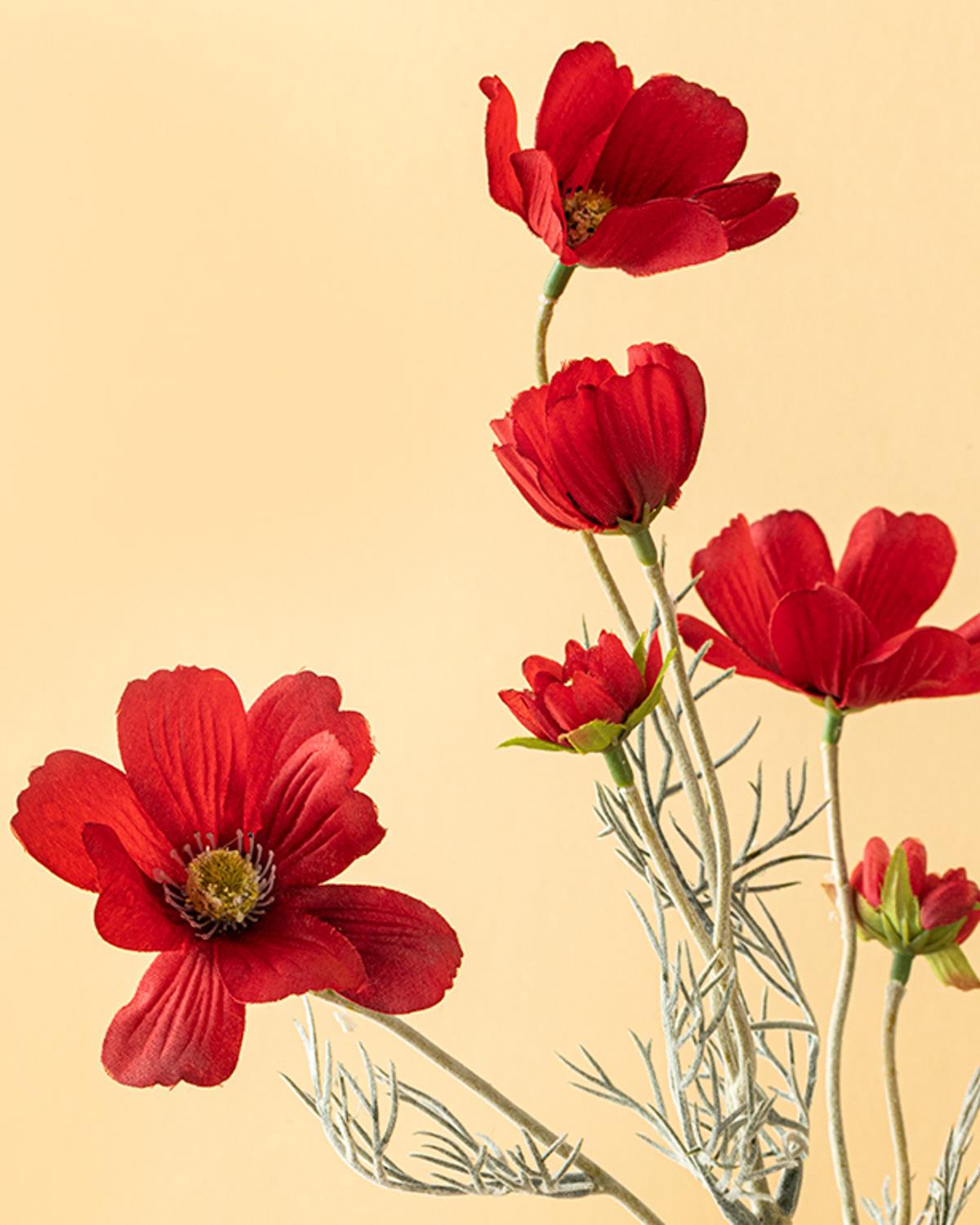 Daisy Една Клонка Изкуствено Цвете Червено, 62 Cm