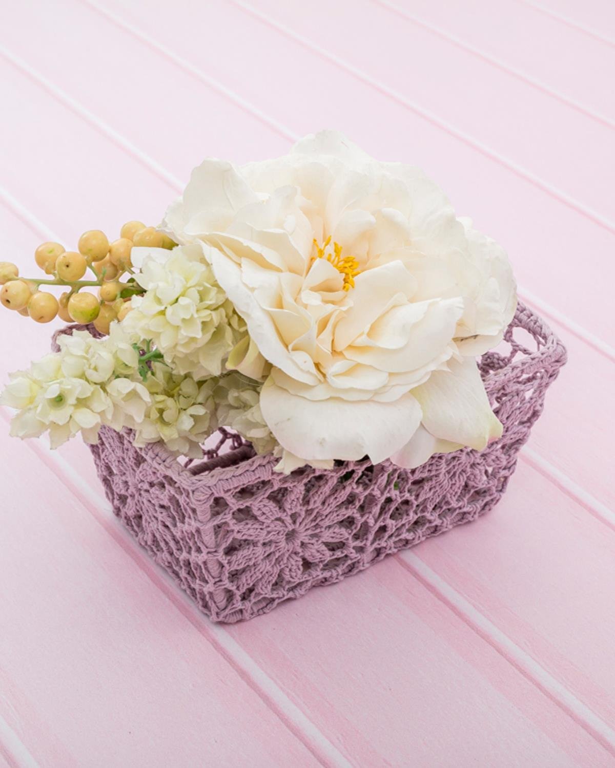 Daisy Line Кошница На една кука 18,5x12,5x9,0 cm Пепел от рози