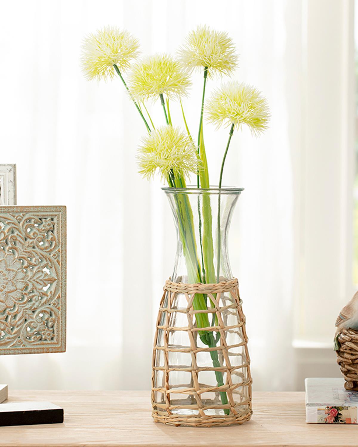 Dandelion Bouquet Изкуствено Цвете Един Стрък 46 см Бял