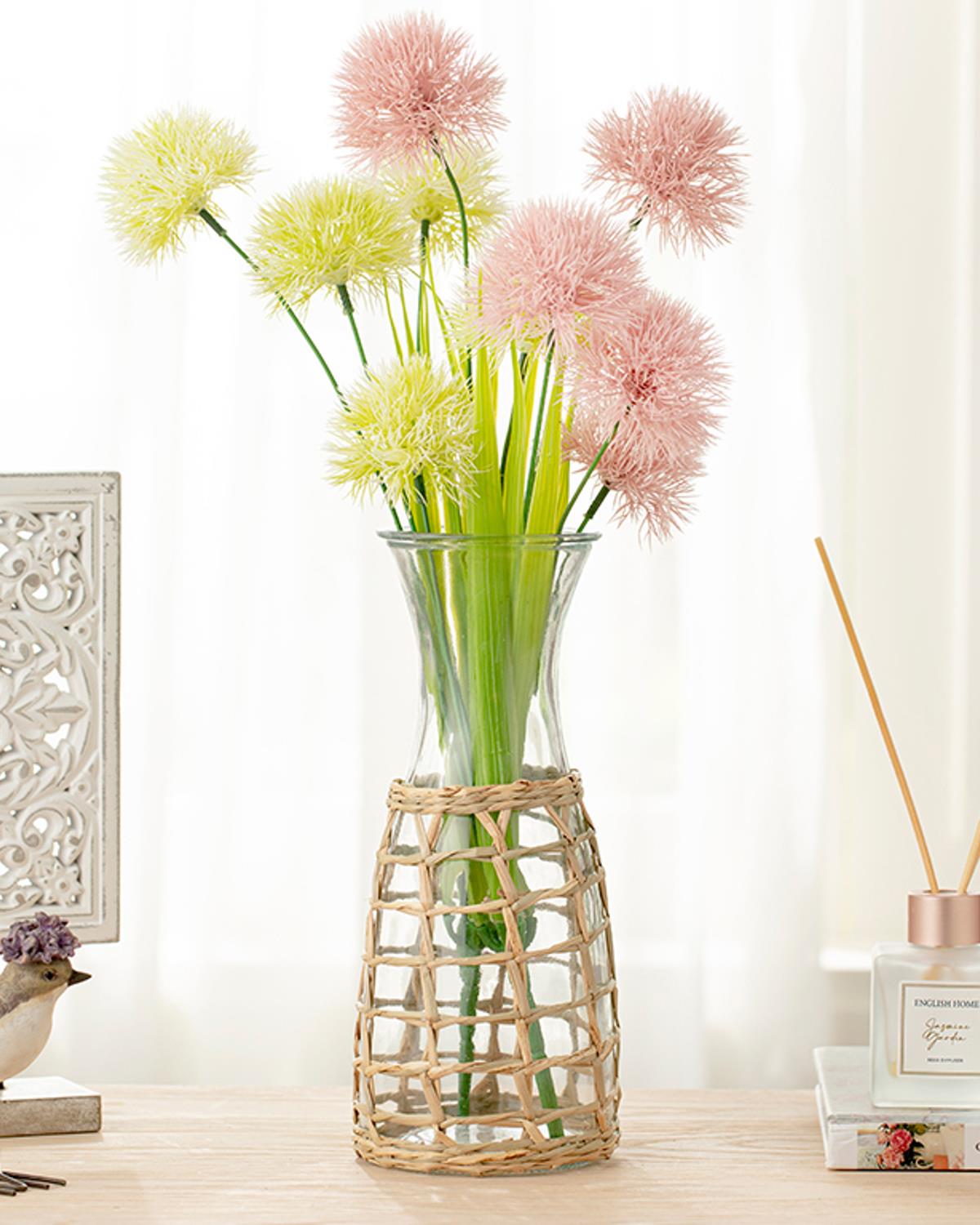 Dandelion Bouquet Изкуствено Цвете Един Стрък 46 см Бял