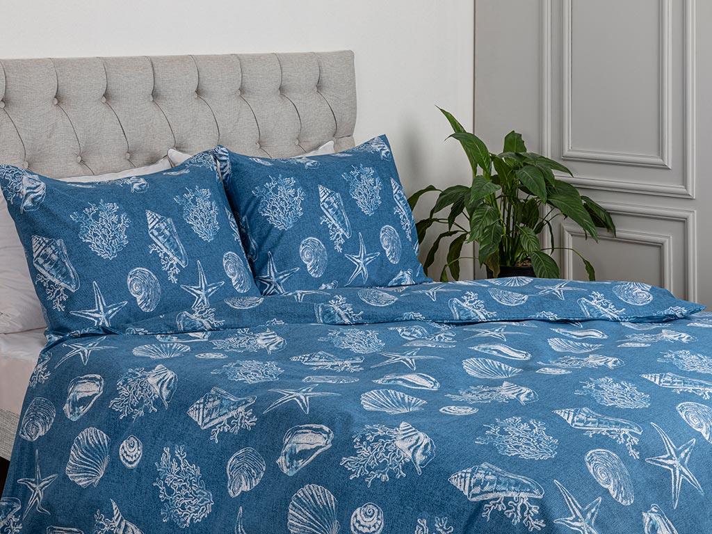 Deep Sea КОМПЛЕКТ СПАЛНО БЕЛЬ Двоен Памучен 200x220 cm Blue.