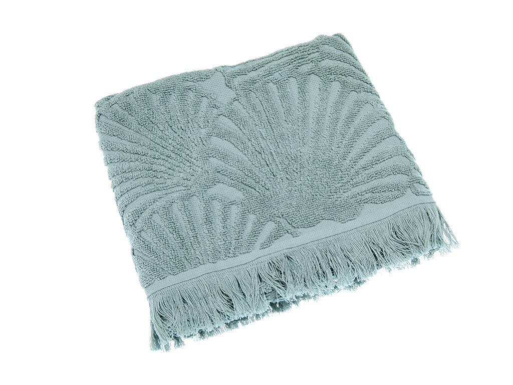 Deep Sea Ikat ХАВЛИЯ ЗА ЛИЦЕ С ресни Жакардов 50x80 cm Green
