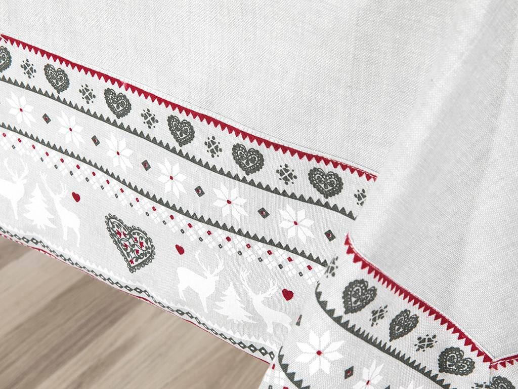 Deer КУХНЕНСКА ПОКРИВКА З Памучен 150x150 cm Gray-Red