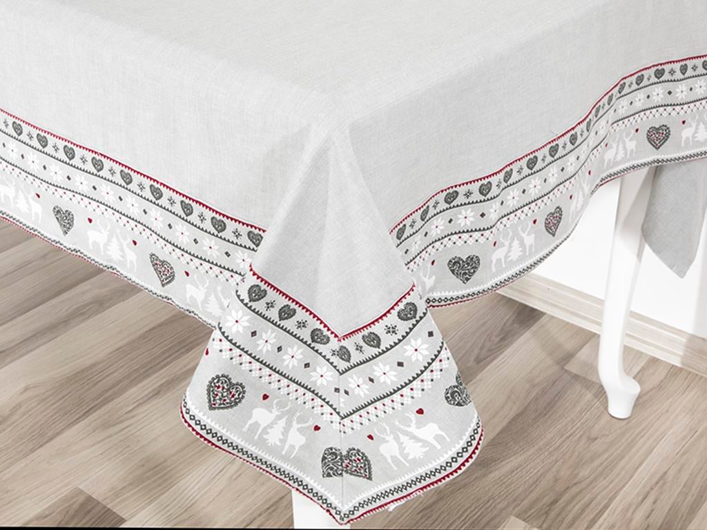 Deer КУХНЕНСКА ПОКРИВКА З Памучен 150x150 cm Gray-Red