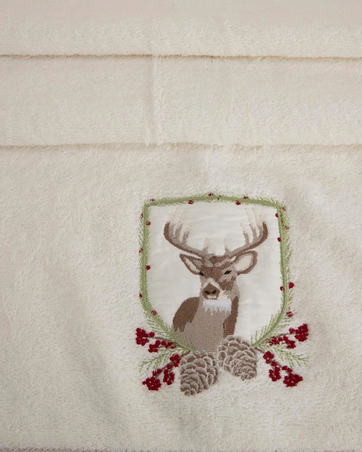 Deer Tartan Кърпа За Лице 50x80 см Екрю