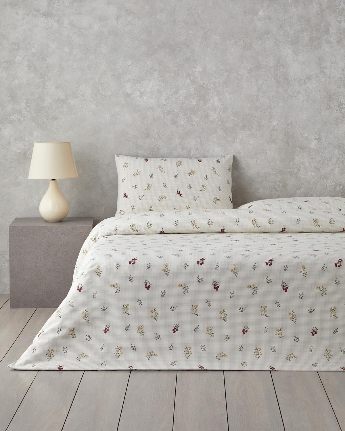 Спален Комплект Единичен Лесно за гладене 160x220 см Зелен - Червен.