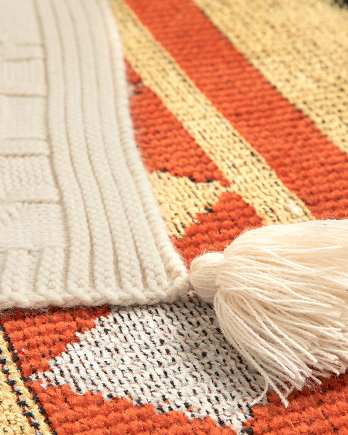 Delilah Jacquard Knitwear Tv Blanket 130x170 cm Cream