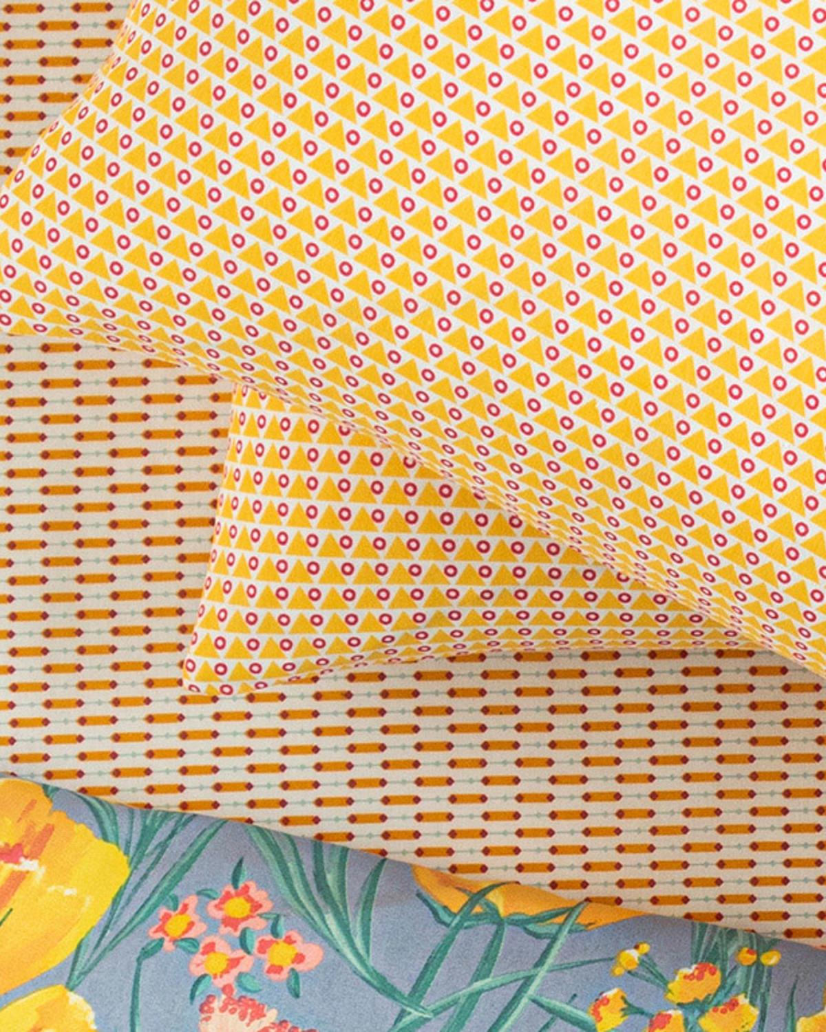 Delta Кълъфка За Възглавница 2Бр., Лесно За Гладене, Жълто, 50 X 70 Cm