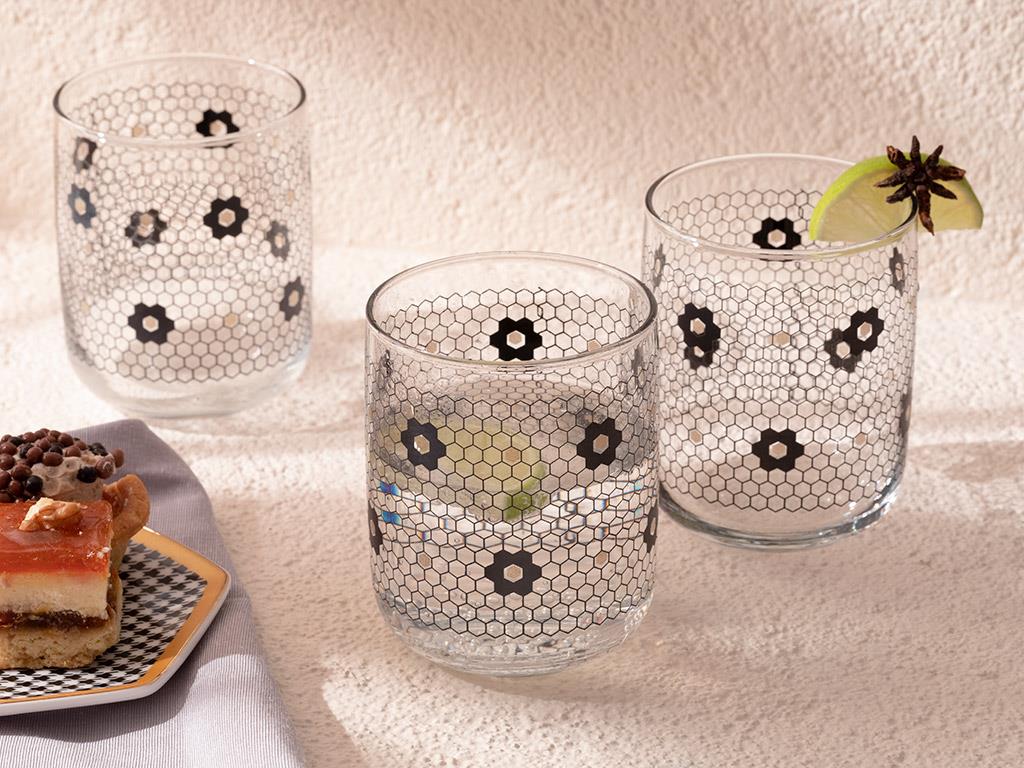 Denby Flowery ЧАША ЗА БЕЗАЛКОХОЛНО 3 бр. Cam 270 ml Black-Gold