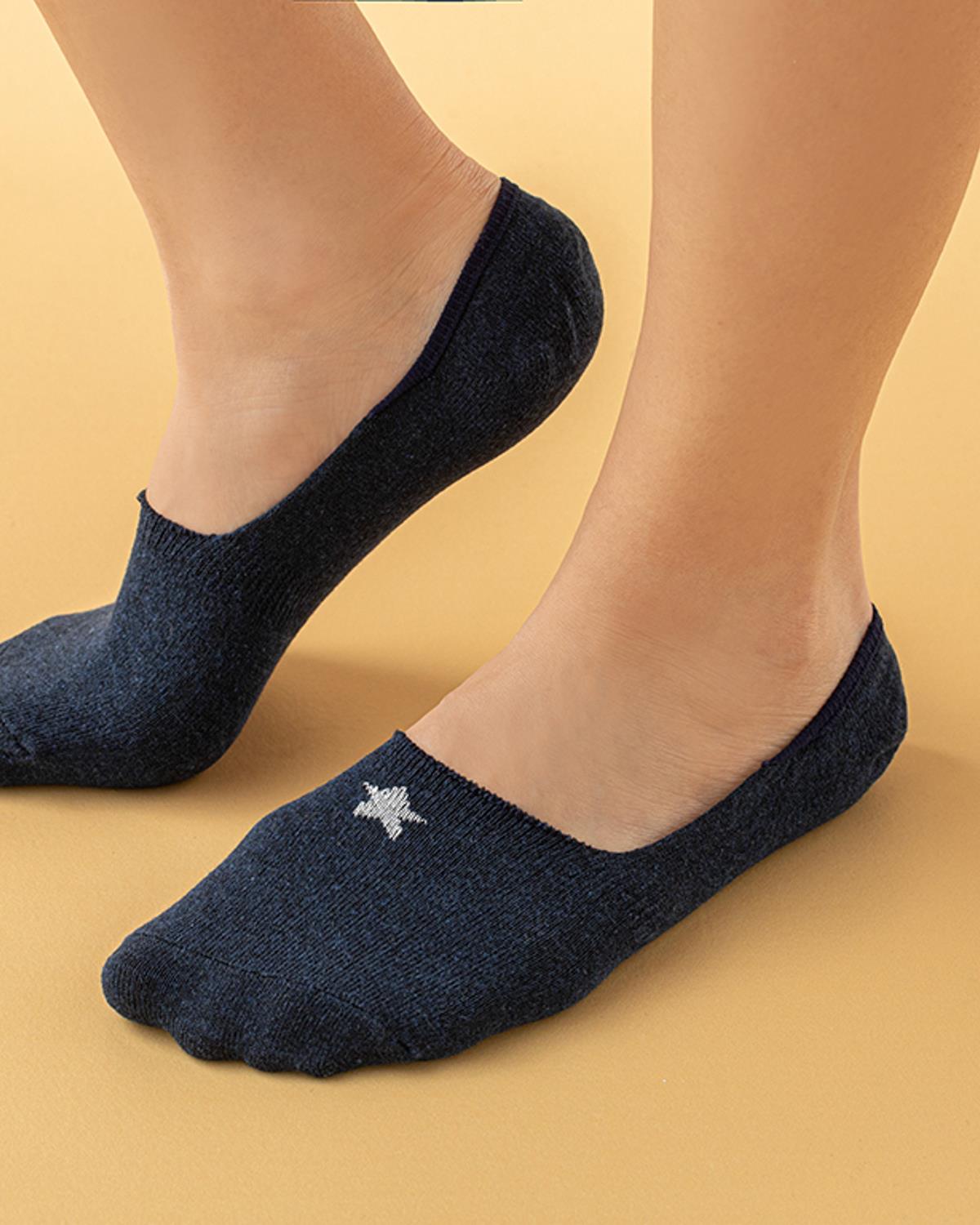 Dolly Чорапи Бабет Дамски 3 Бр., Памучен, Тъмносиньо-Бяло, 36-40