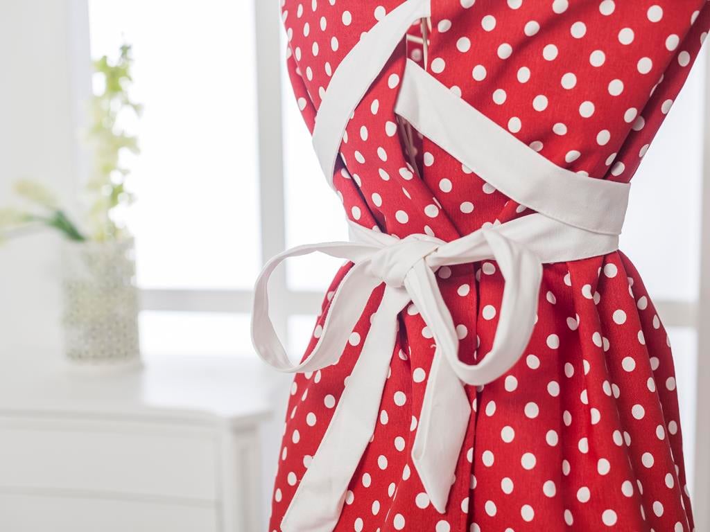 Dots КУХНЕНСКА ПРЕСТИЛКА Памучен . Red