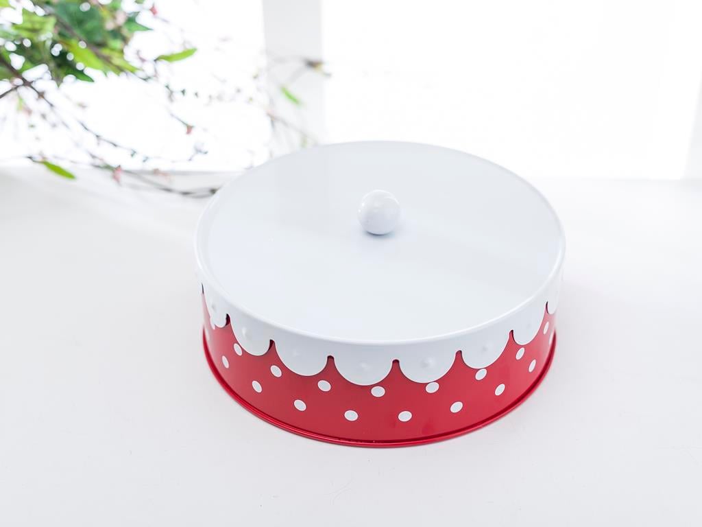 Dots КУТИЯ ЗА СЪХРАНЕНИЕ Малка Метален Red