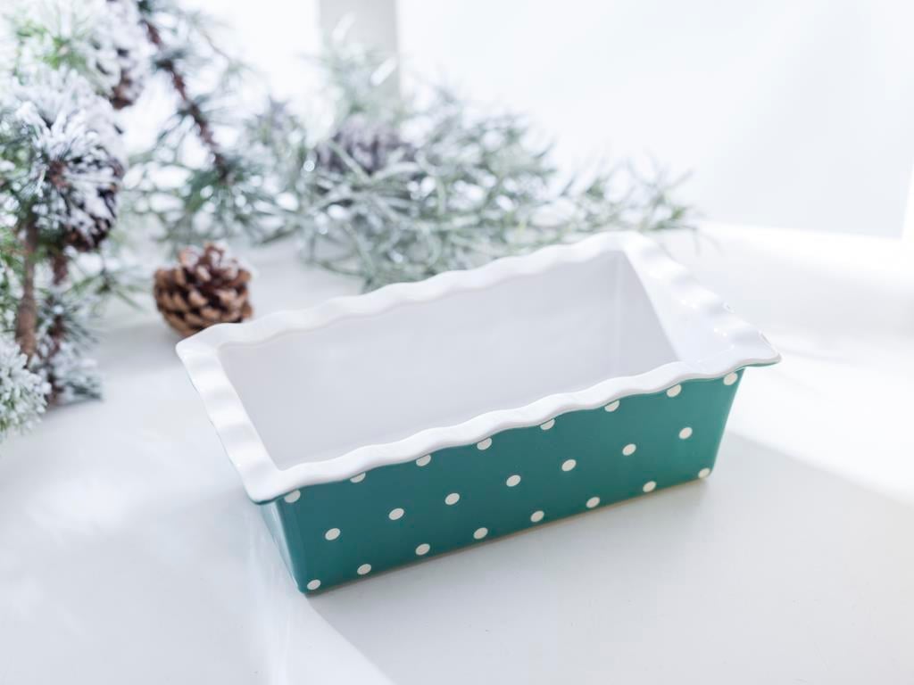 Dots ТЕПСИЯ ЗА ФУРНА Правоъгълна Stoneware Turquoise