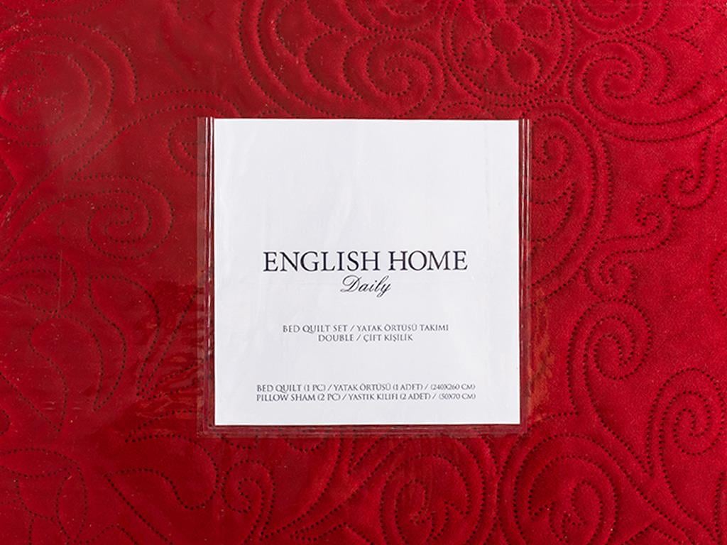 Dulcea ПОКРИВКА ЗА ЛЕГЛО К Двоен Кадифе 240x260 cm Claret Red