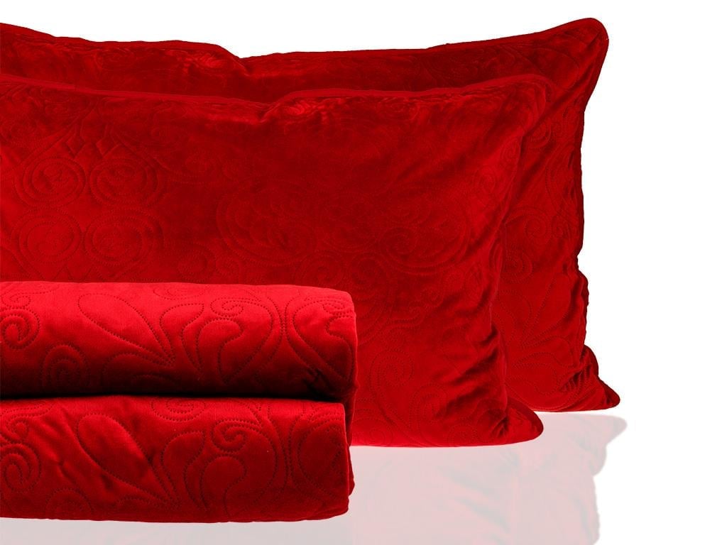 Dulcea ПОКРИВКА ЗА ЛЕГЛО К Двоен Кадифе 240x260 cm Claret Red