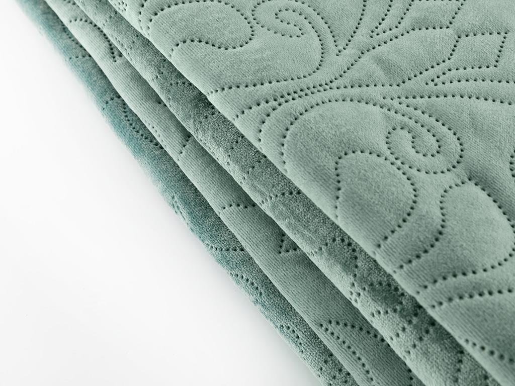 Dulcea ПОКРИВКА ЗА ЛЕГЛО К Двоен Кадифе 240x260 cm Seledon,