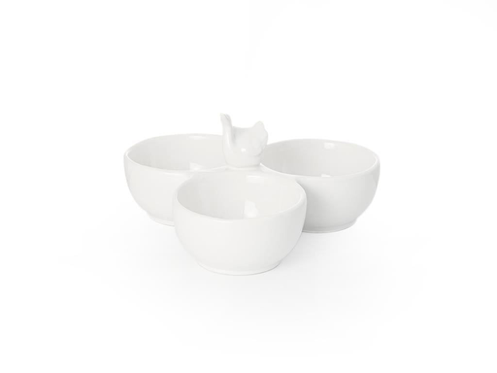 Duru Купички за Ядки С 3 отделения Доломите 20,5X19,5X9,5 cm White