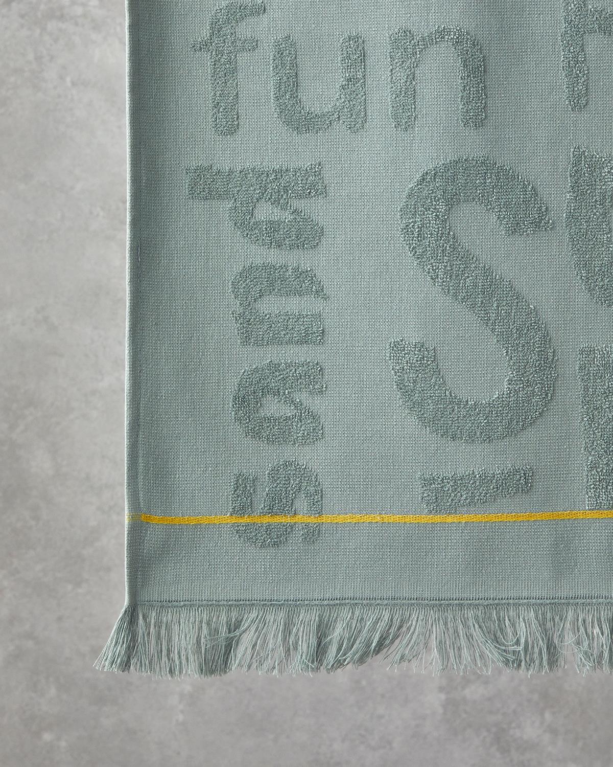 Dynamic Word Кърпа За Плаж Памучен 70x140 см Морскосин