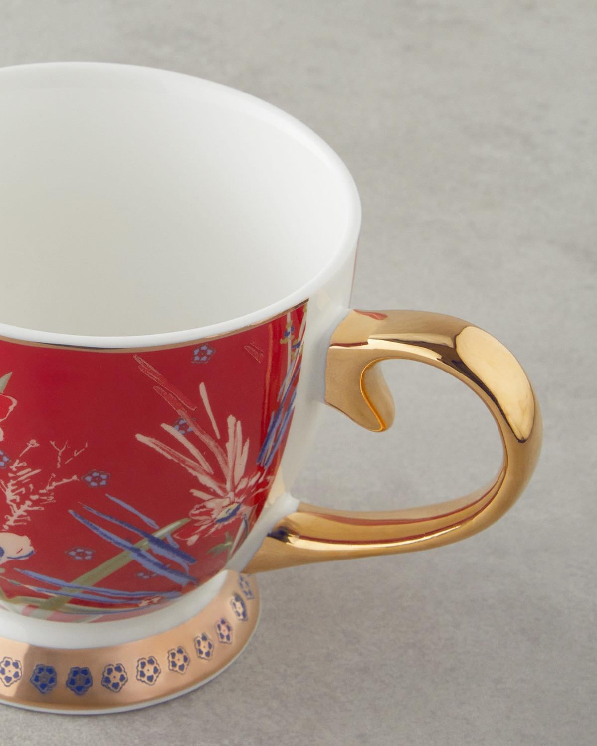 Чаша Китайски костен порцелан 460 мл Червен