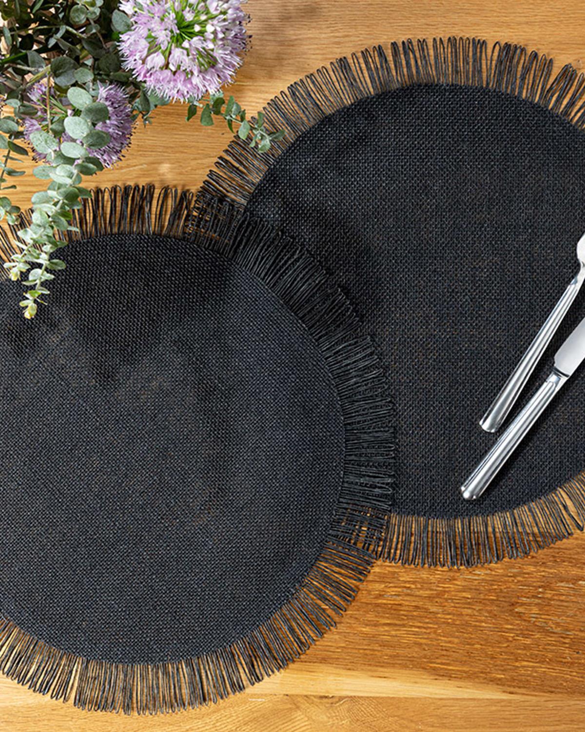 Edna Подложки За Хранене 2 бр. Юта 38 см Черен