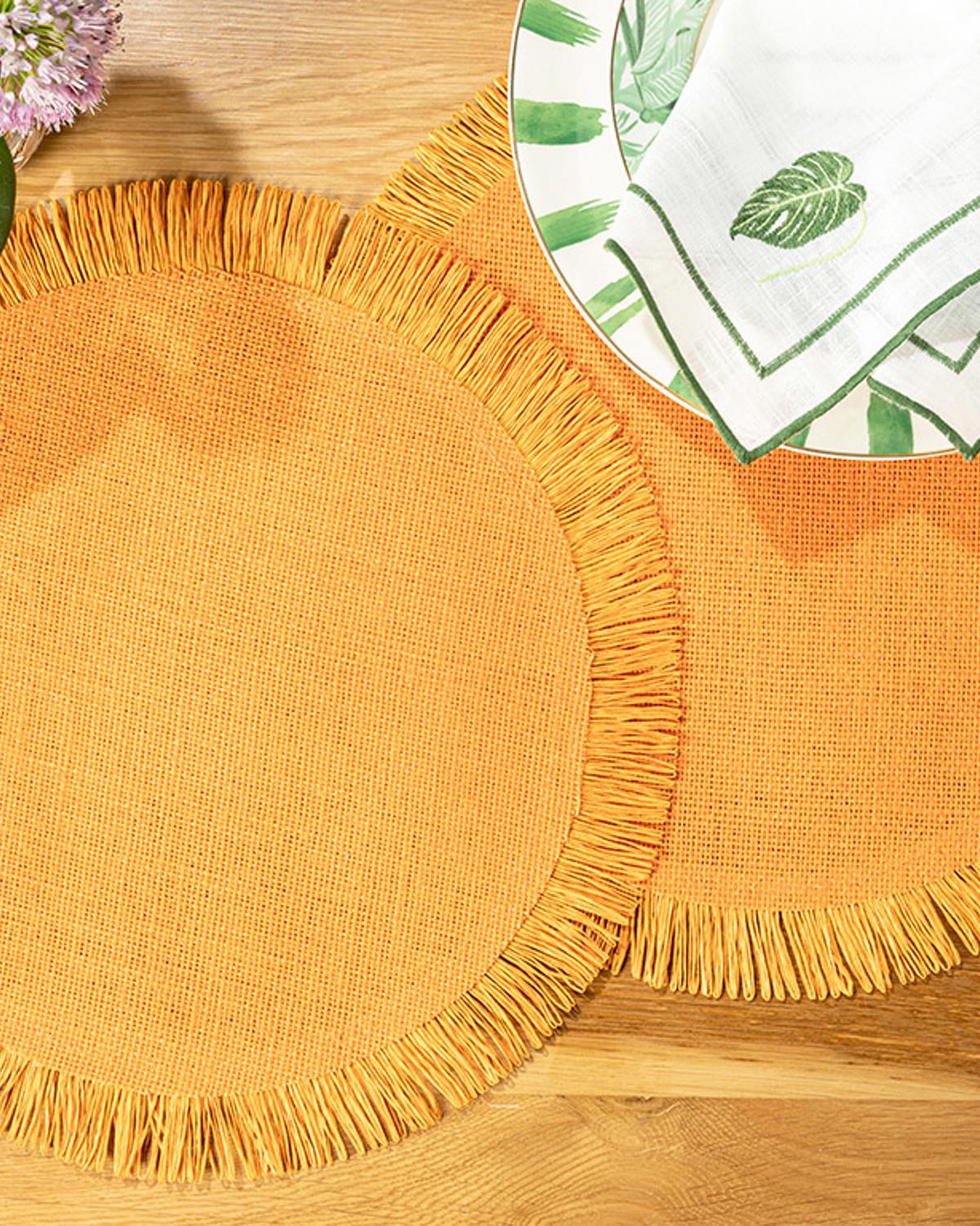 Edna Подложки За Хранене 2 бр. Юта 38 см Оранжев