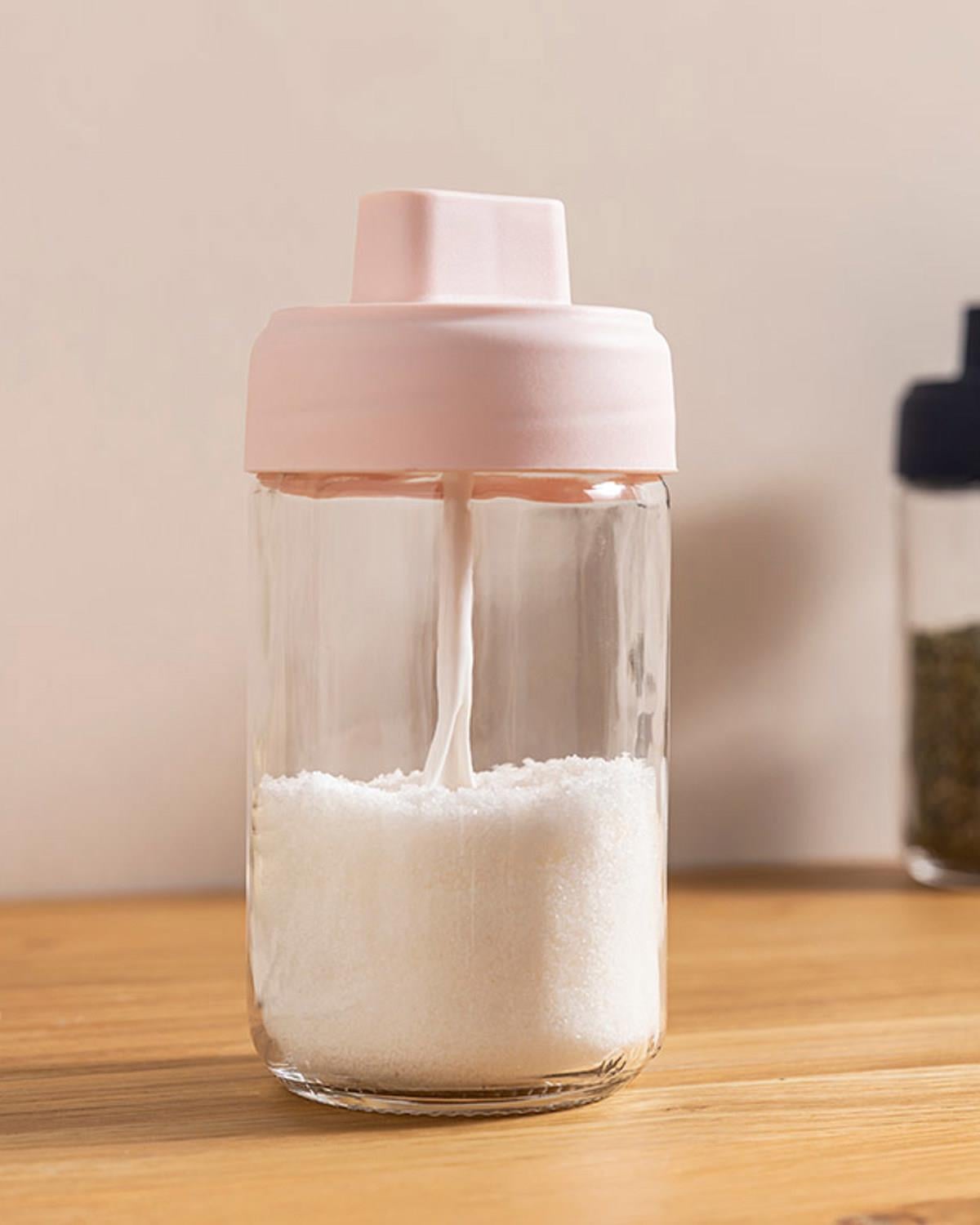 Elanor Съд За Подправки С Лъжичка, Стъкло, Прах, 330 Ml