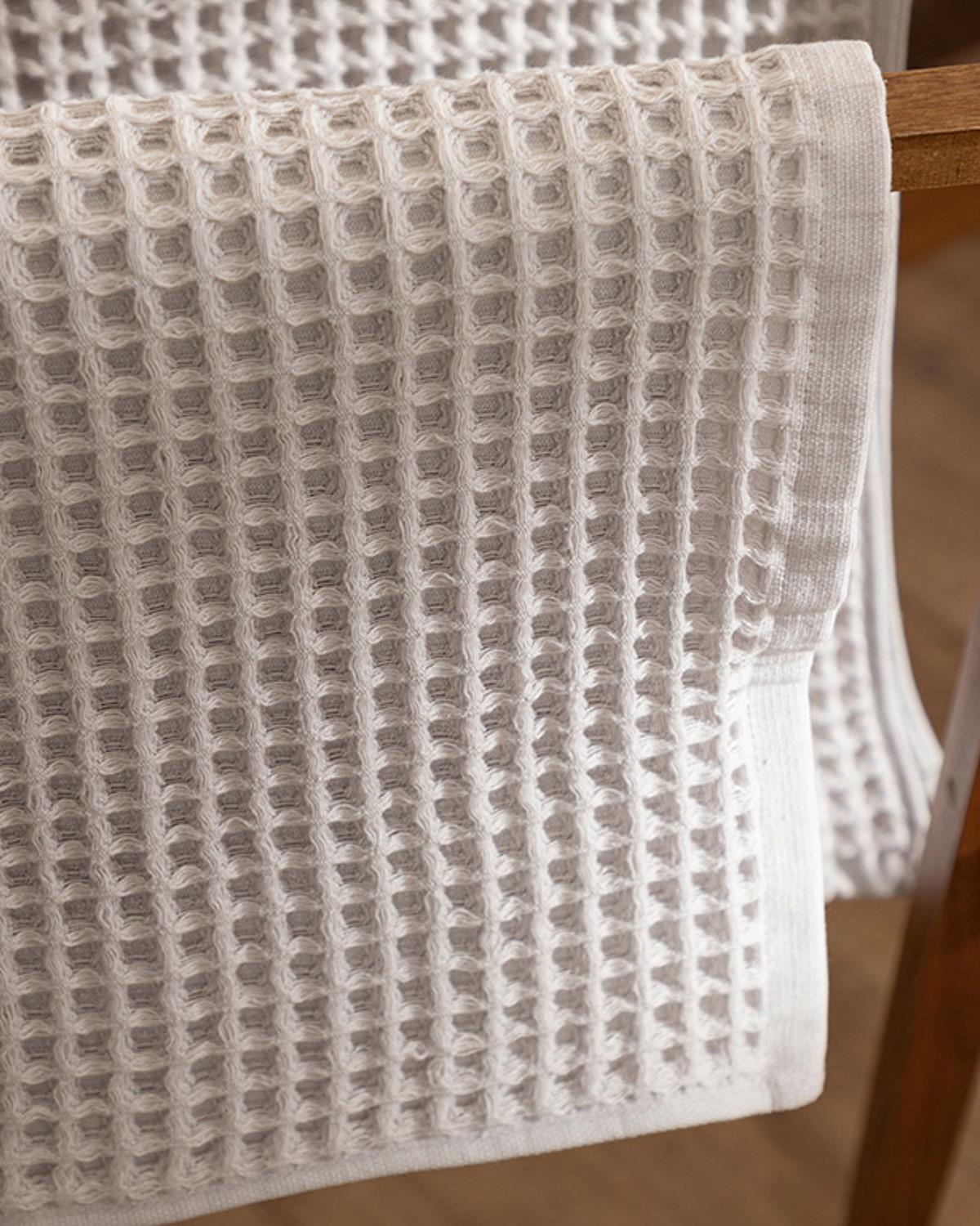 Elegance Комплект Кърпи За Баня 2 бр. Вафлена структура 41x76 см + 71x142 см Светлосив