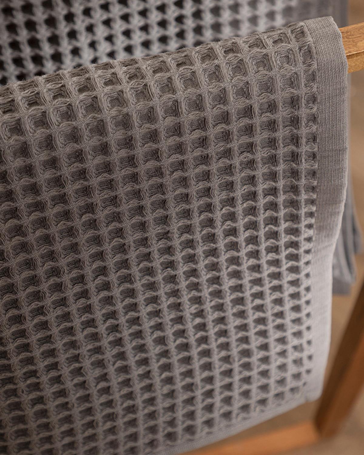 Elegance Комплект Кърпи За Баня 2 бр. Вафлена структура 41x76 см + 71x142 см Антрацит