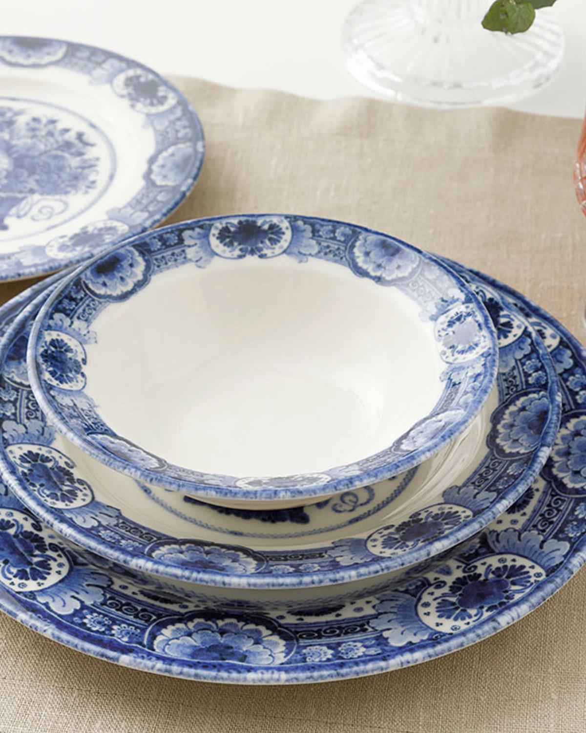 Elegance Сервиз за Хранене Порцелан 24 Parça 6 Kişilik Blue.