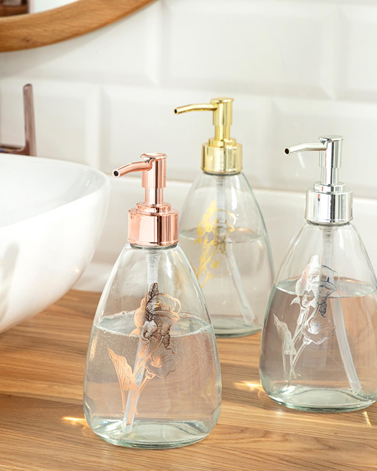 Elegance Дозатор За Течен Сапун За Баня 9x19 cm Розово златен..