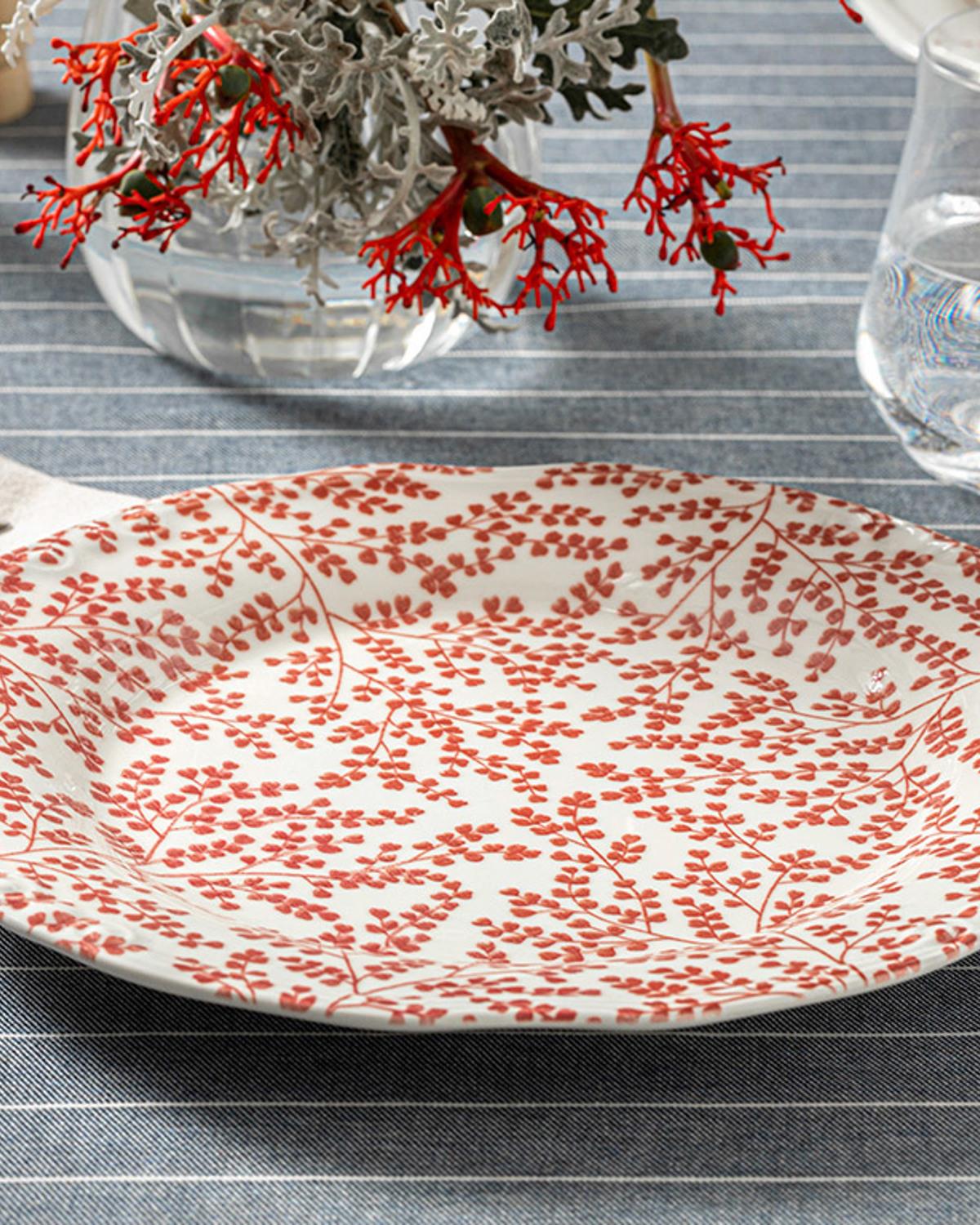 Elephant Чиния За Сервиране Порцелан, Червено, 25 Cm