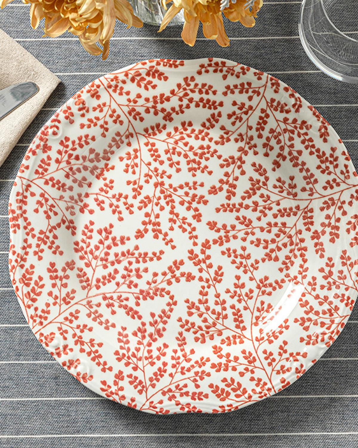 Elephant Чиния За Сервиране Порцелан, Червено, 25 Cm