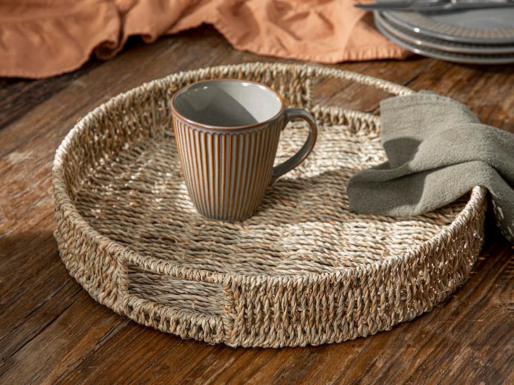 Ella Табла Кръгъл, Ракита, Кафяво, 40 Cm