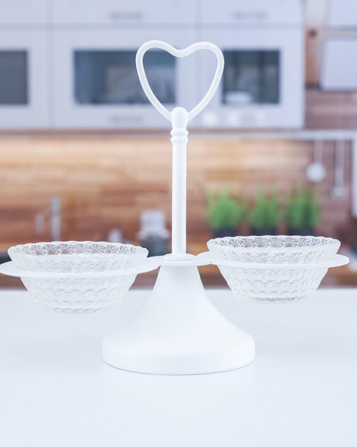 Emma Купички За Сос 2 бр. Ковано желязо 18,5x8,0x16,7 cm Бял